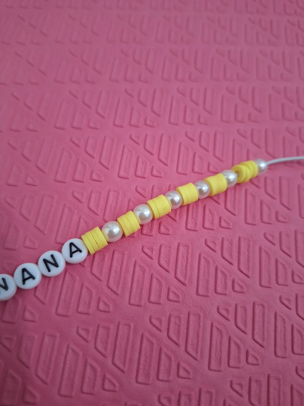 Accessorize Yellow and White 'BANANA' Kids Beaded Bracelet